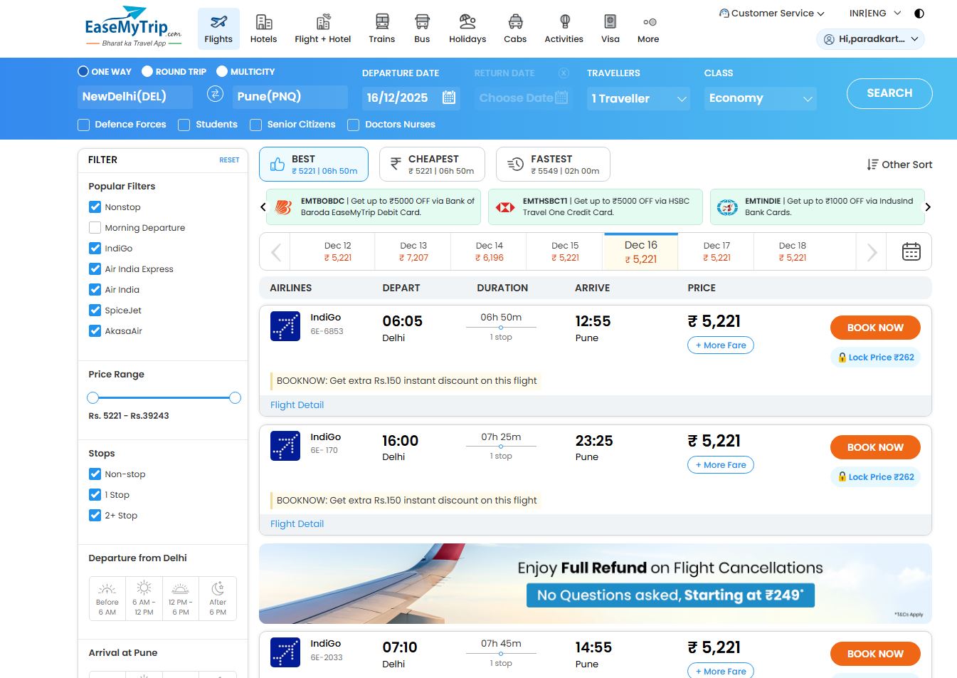 EaseMyTrip Clone thumbnail 3